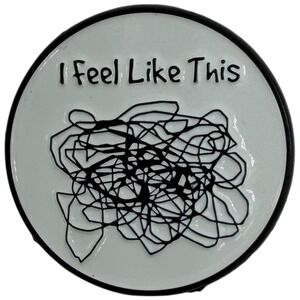 I Feel Like This Enamel Pin Tangle Mess Design